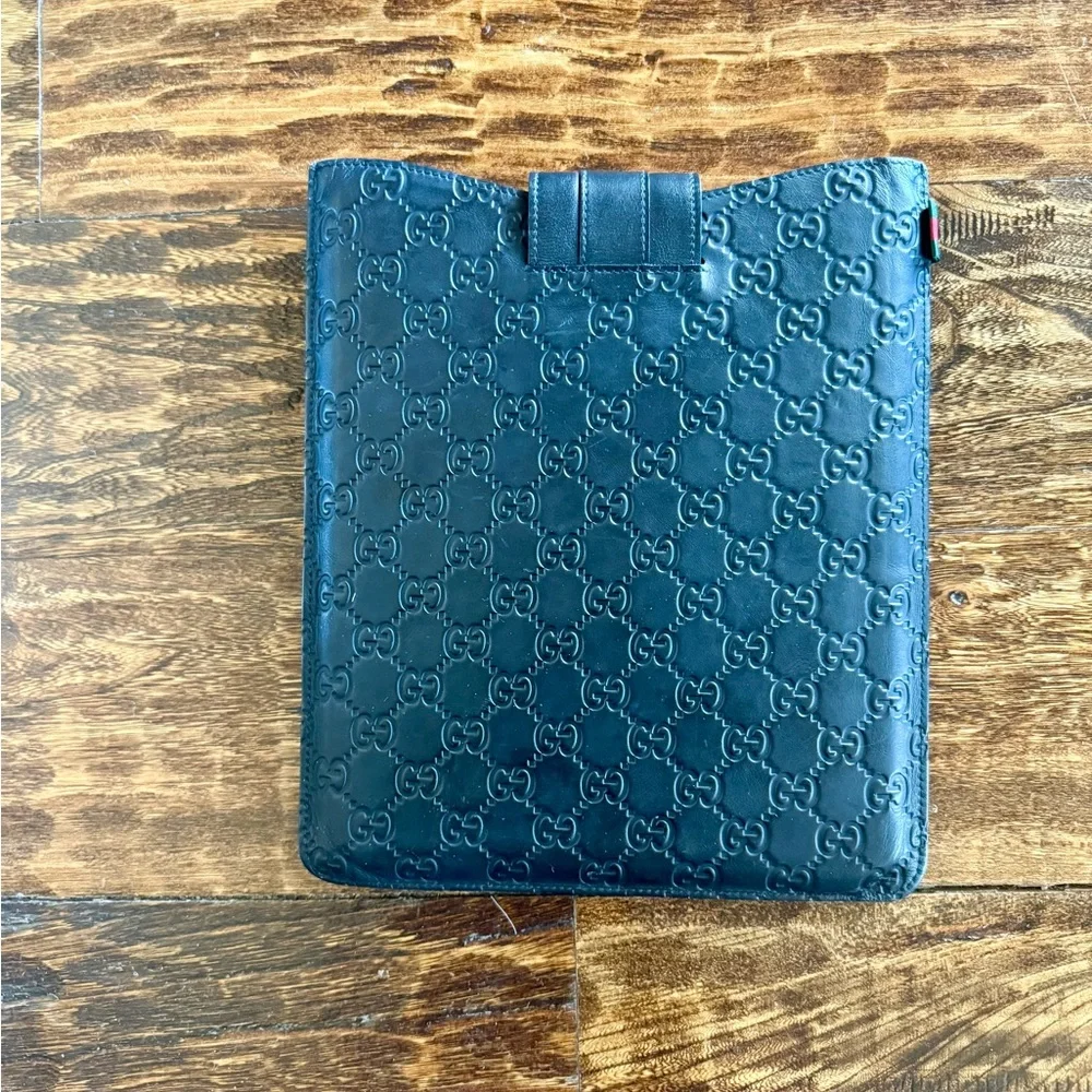 Authentic Gucci Black Embossed Tablet Sleeve - (NWT)